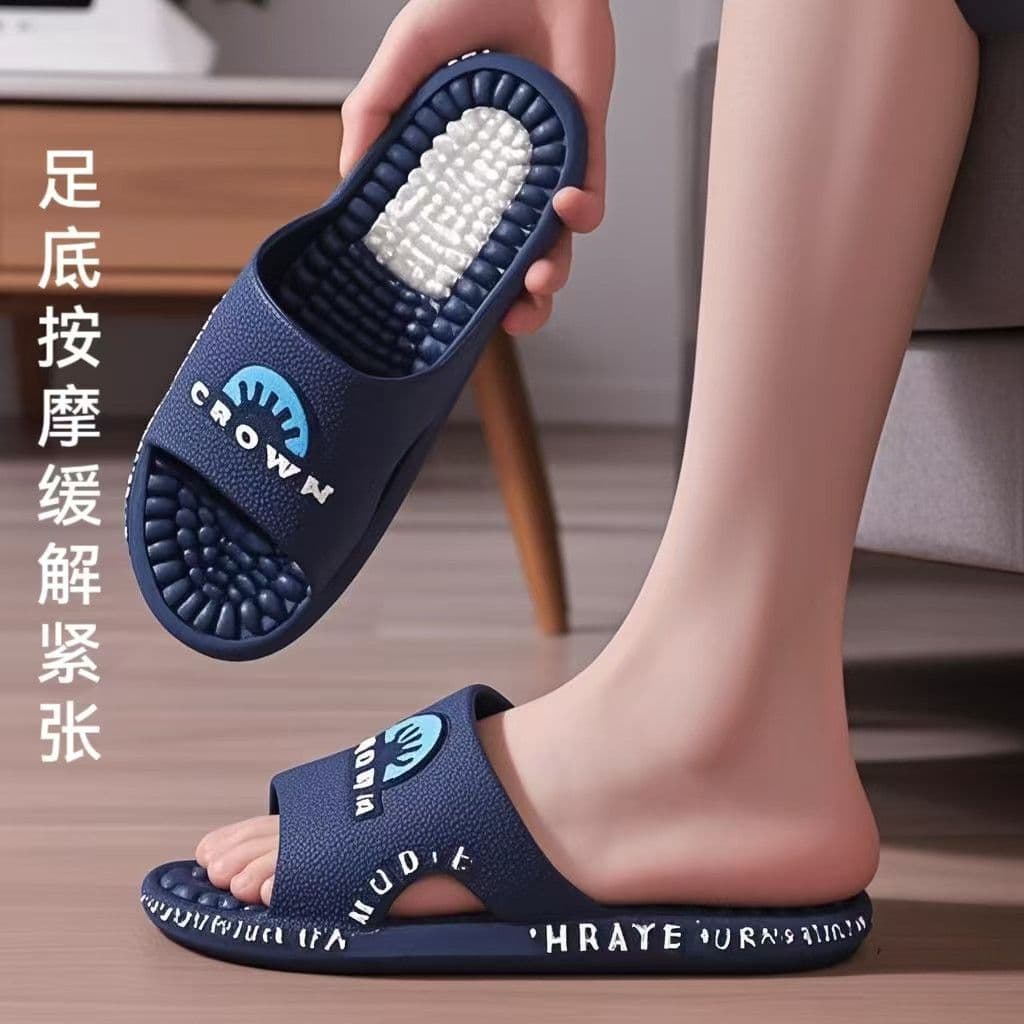 [Novo produto envio rápido] Chinelos masculinos massagem de verão escorregadio resistente ao desgaste acupuntura acupres
