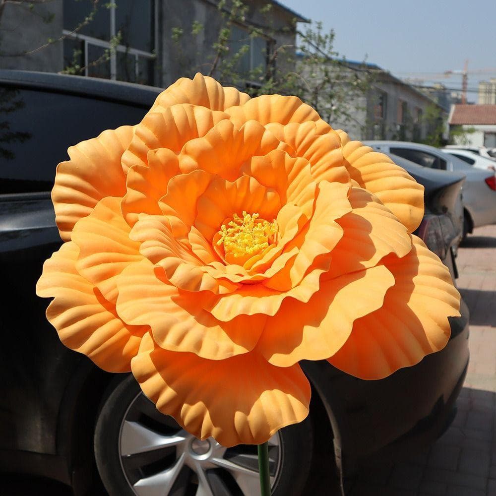 SUEBR Peônia Artificial , Exibição De Janela 40/50cm Simulação Flor De , PE Gigante Flores Falsas Adereços Fotográficos