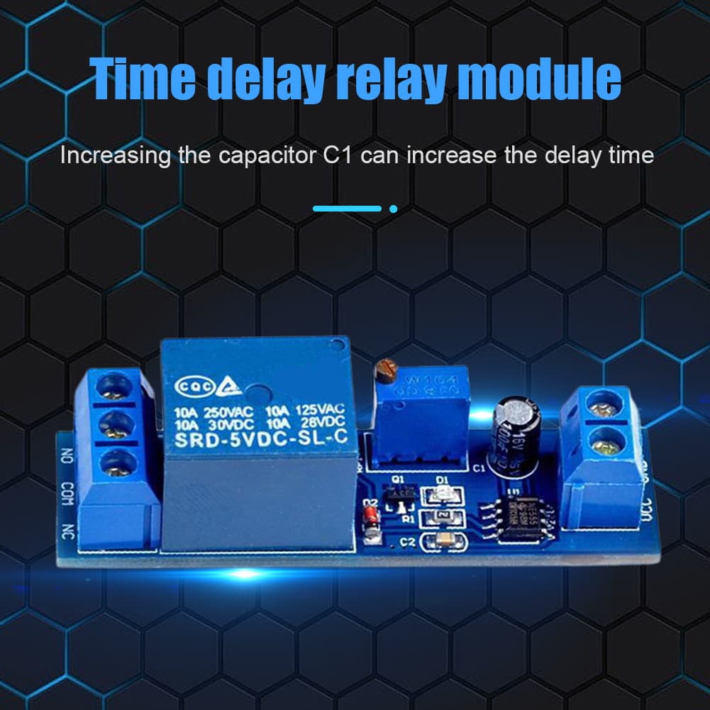 Módulo 5V/12V Do Relé Atraso Tempo De NE555 A Elétrico Automotivo De 10 Segundos