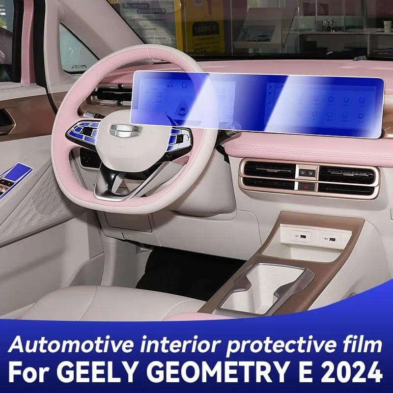Para GEELY GEOMETRY E 2024 Carro TPU Painel De Caixa De Velocidades Tela De Navegação Interior Película Protetora Proteg