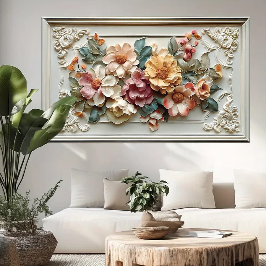 Adesivos de parede flor arte decoração simulação auto-adesivo adesivos de parede sala de estar casa adesivos