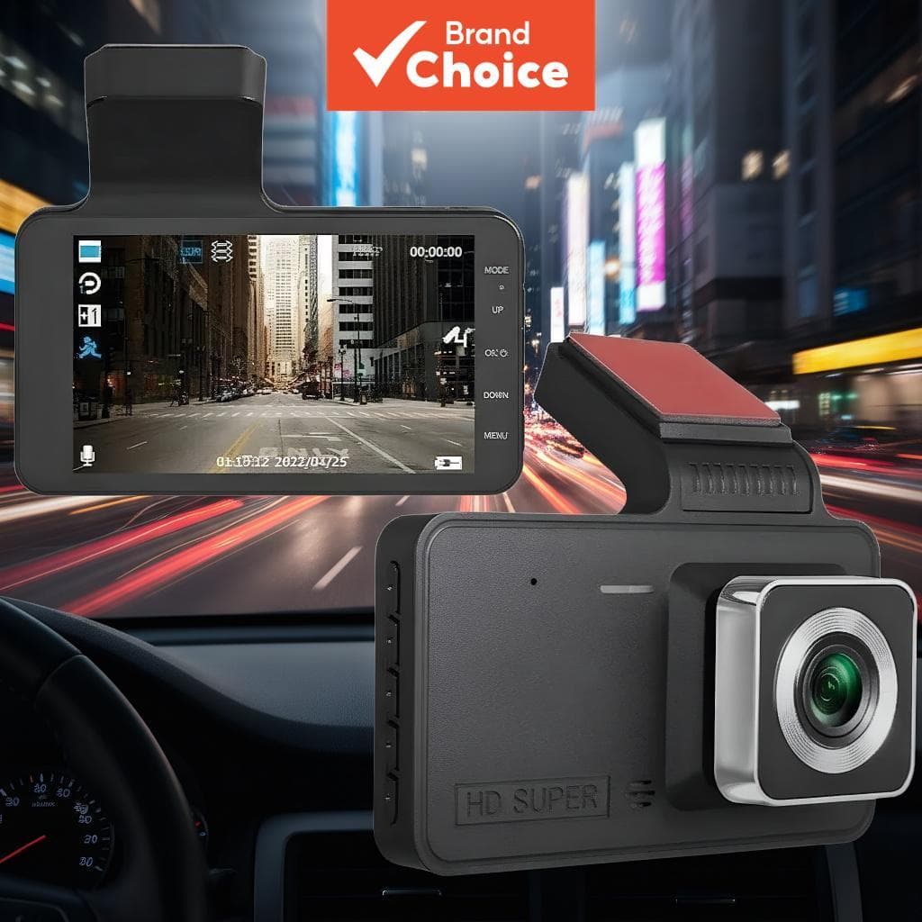 Saimili Dash Cam Frente E Traseira Lente Dupla 1080p Visão Noturna G-sensor Gravador Dvr Para Carro 4 Polegadas