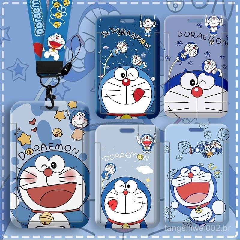 Doraemon Cute Halter Meal Card Holder Doraemon Subway Bus Porta-cartões Tinkerbell easycard Porta-cartões MRT Cartão eas