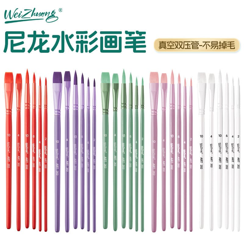 Conjunto de pincéis para aquarela, pincéis para pintura facial, pincéis para pintura a óleo digital, materiais de arte D