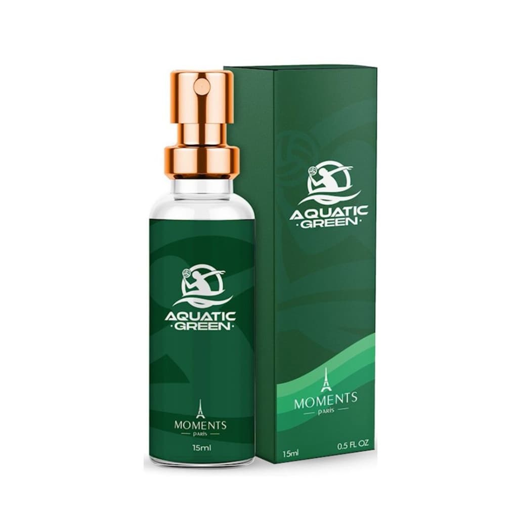 Perfume Aquatic Green  Colecionável Masculino Moments Paris 15ml