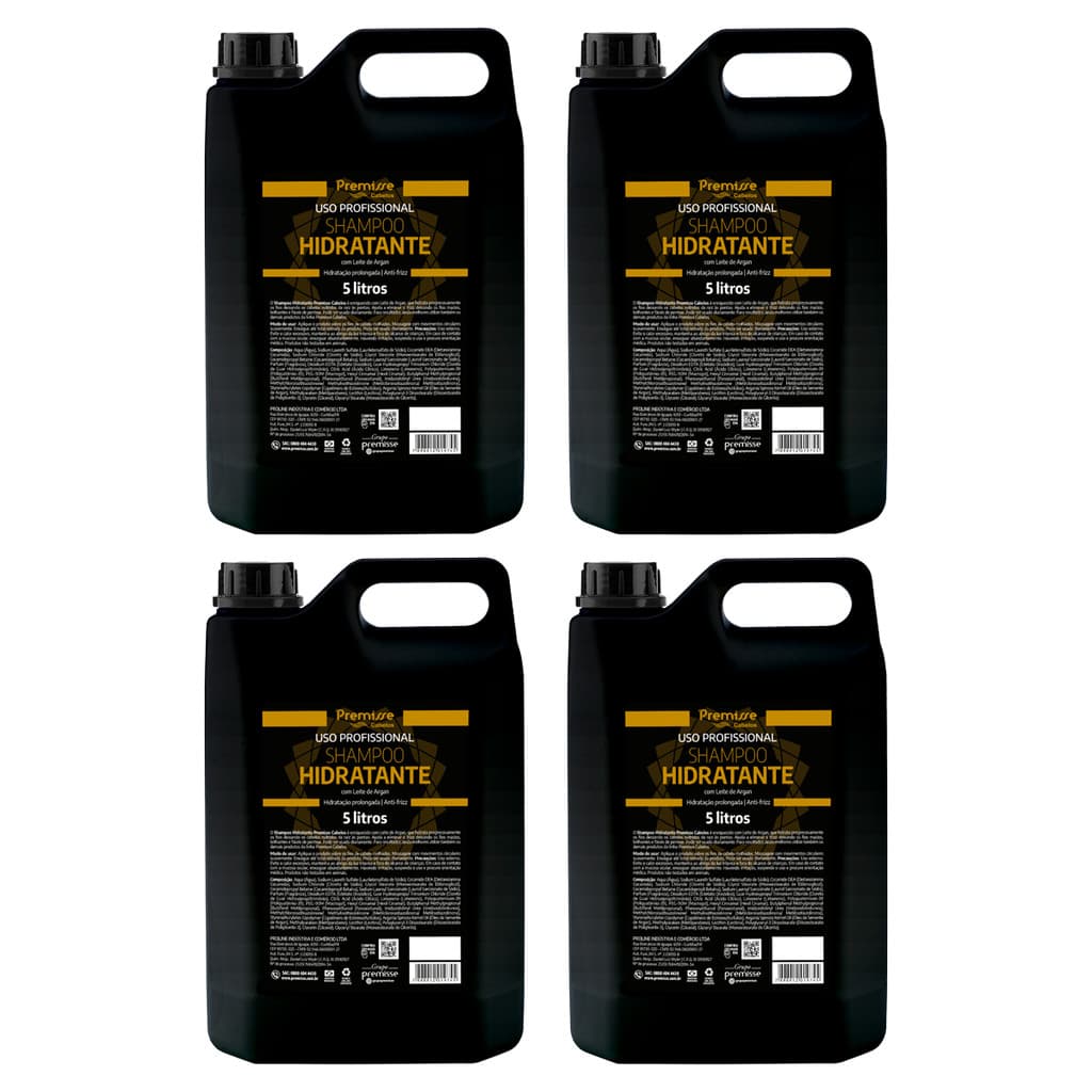 Kit 4 Shampoo Hidratante 5 Litros - Premisse