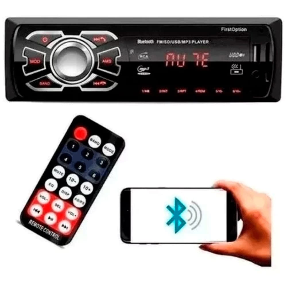Mp3 Player Receiver Bluetooth Usb Sd First Option 6630bsc