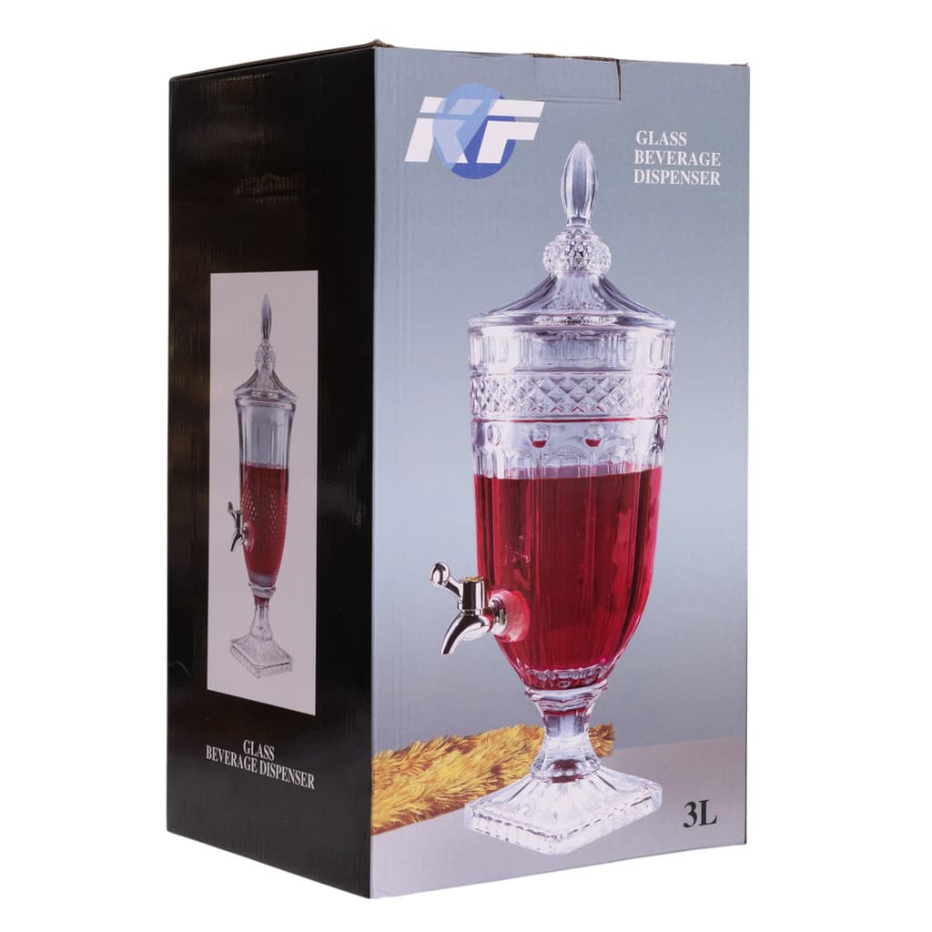 Suqueira de Vidro Cristal Sodo-Cálcico 3l âmbar alto relevo