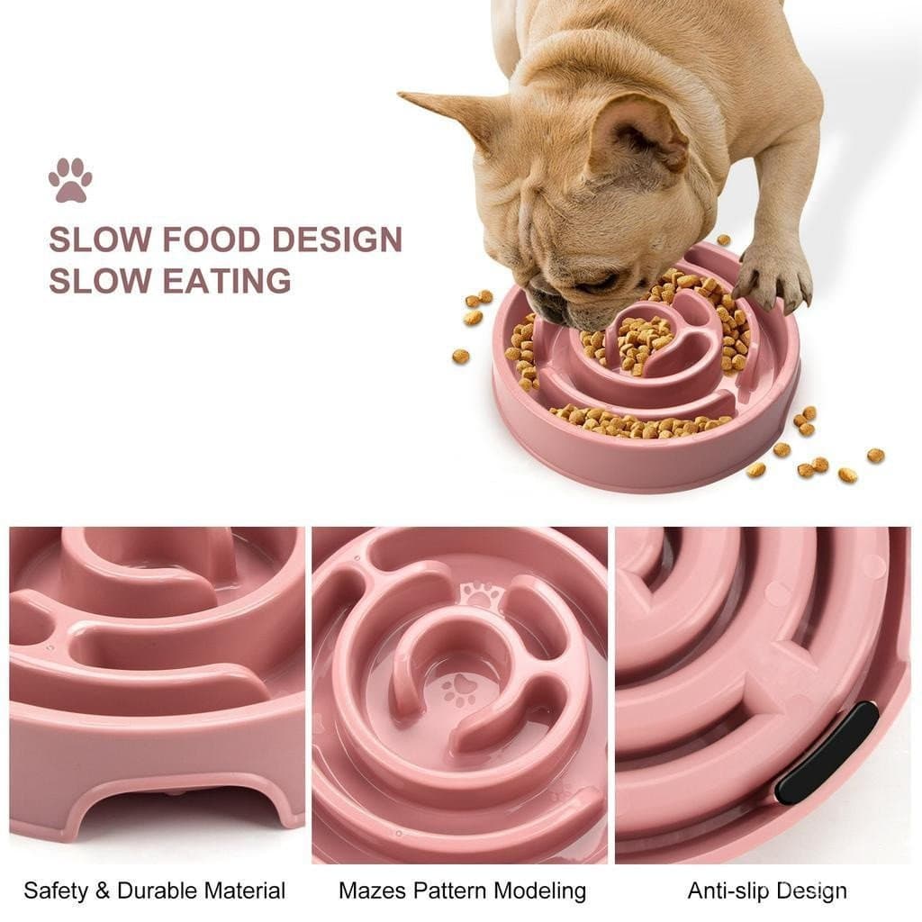 Tigela Comedouro Lento para Cães/Gato – Pote Alimentador Anti Engasgo para Pets