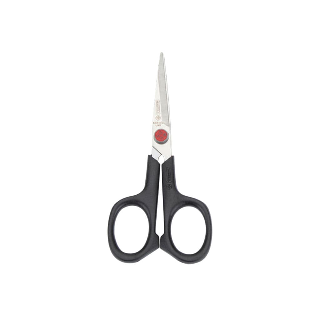 Tesoura Mundial de Bordar Cabo Preto 668N-4.1/4 Ponto Vermelho 4 1/4"