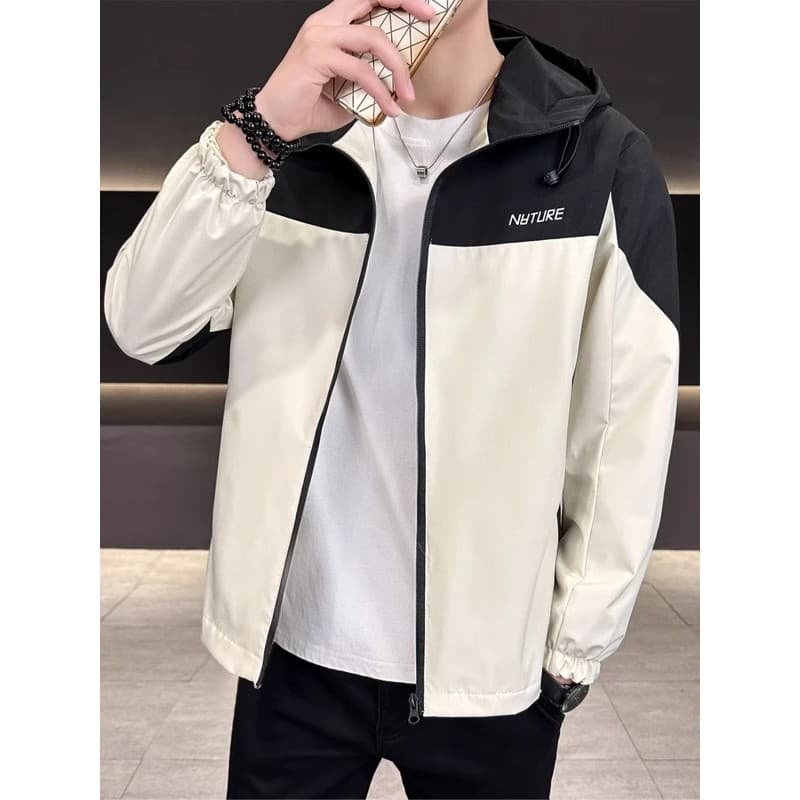 Primavera outono jaqueta masculina na moda Casual jaqueta masculina à prova de vento à prova dwaterproof água jaqueta fi