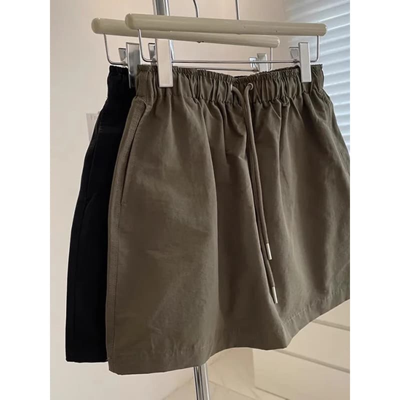 2026 na moda confortável Wear Popular venda quente Casual macacão saias verão solto All-match Shorts de cintura alta S