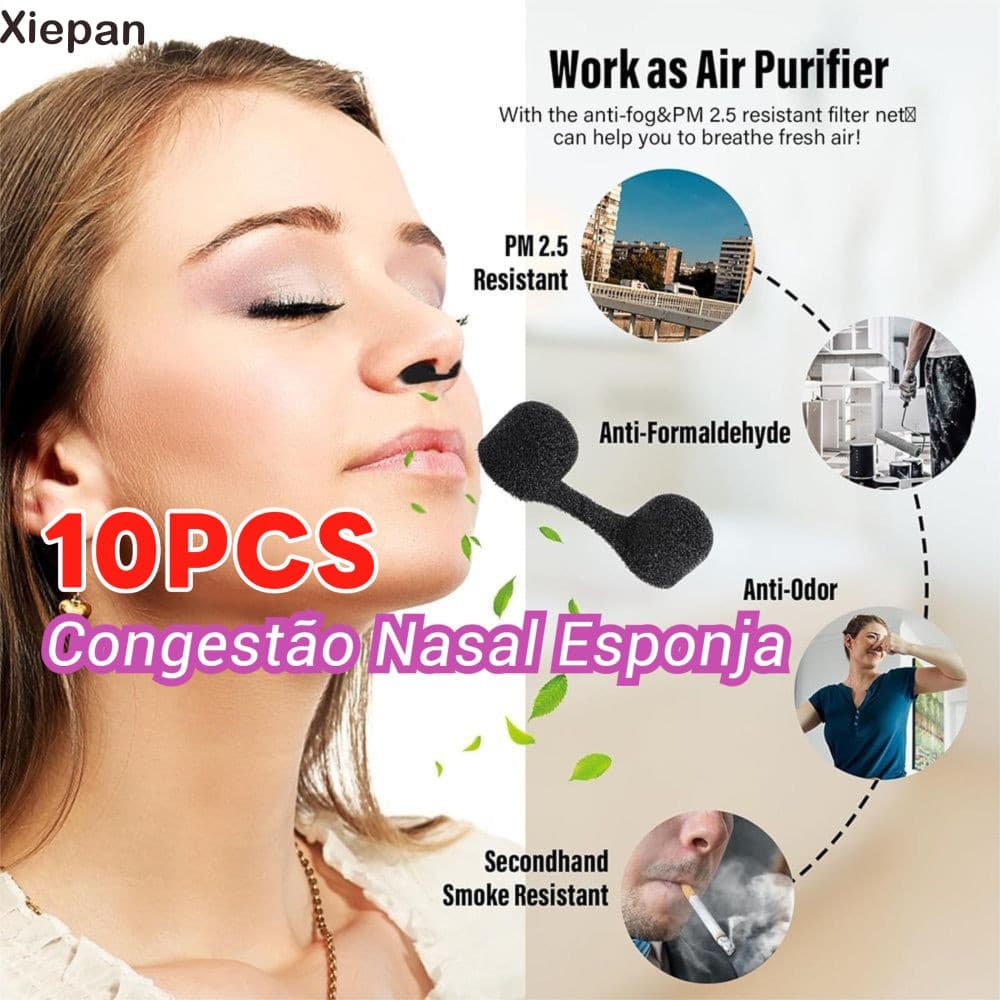 XIEPAN Filtros De Pó De Nariz , Tampão De Esponja Exterior À Prova De Poeira , Descartáveis Invisíveis