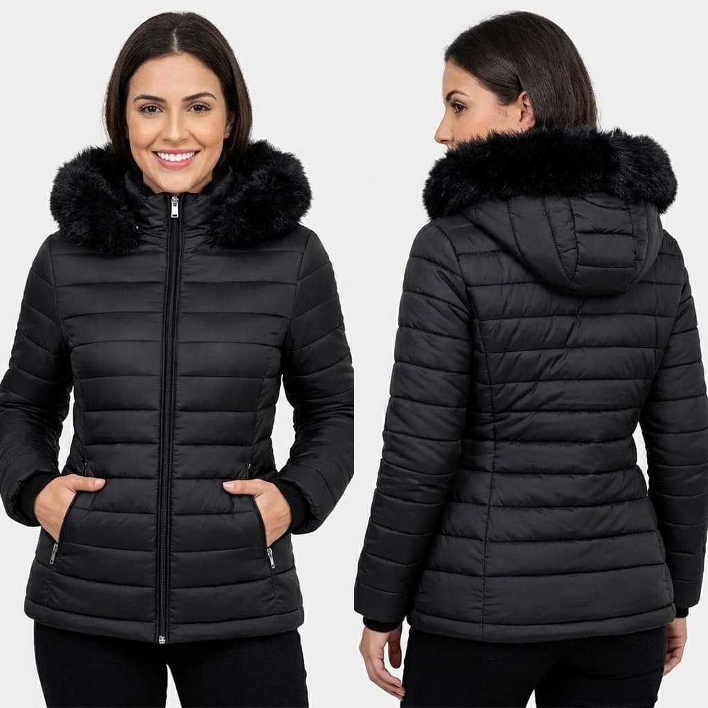 Jaqueta Bobojaco Feminina Puffer Termica Inverno Frio Neve P OU M