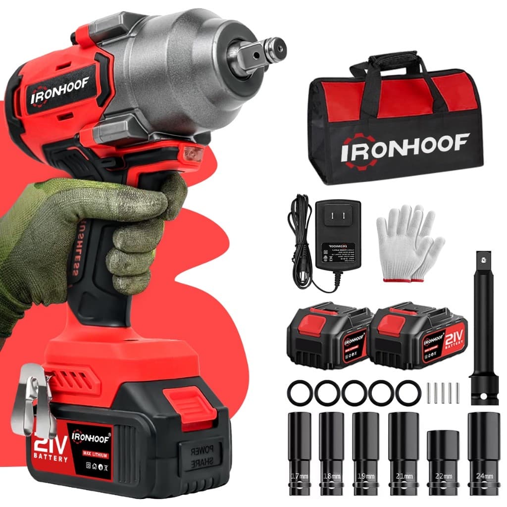 1200Nm Chave De Impacto Brushless Profissional 4Ah 21V 2 Bateria