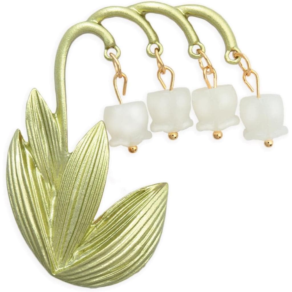 Broche e Alfinetes de Lírio-do-Vale para Mulheres, Alfinete de Flor Vintage, Acessórios Elegantes para Vestidos, Joias R