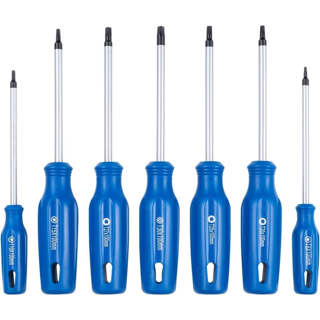Conjunto de Chaves de Fenda Torx com Ponta Magnética ROTATION 7PCS, 7 Chaves de Fenda Torx, T8, T10, T15, T20, T25, T27,