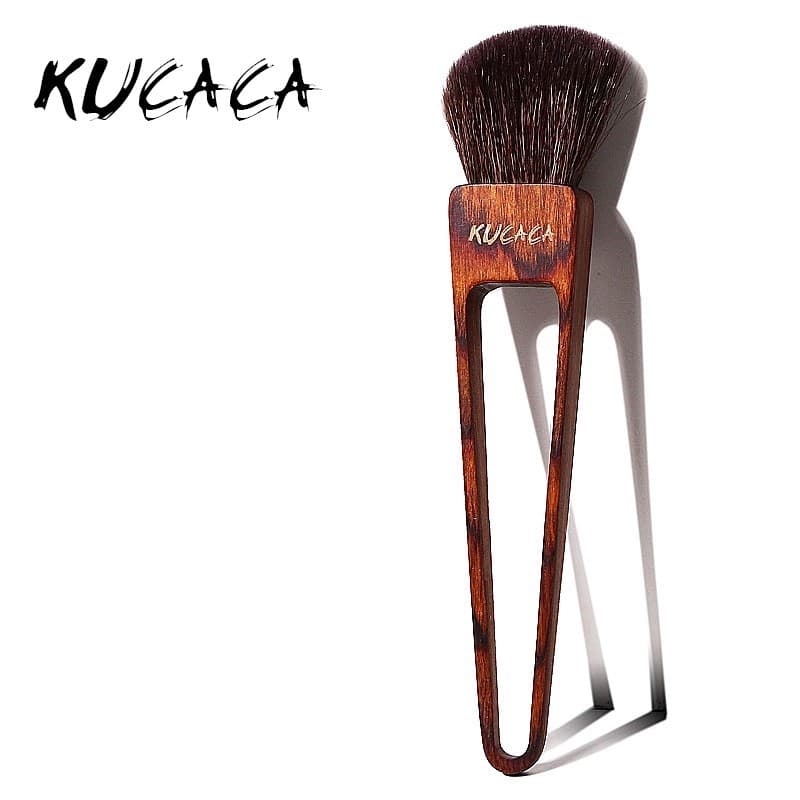 KUCACA Triângulo Chanfrado Blush Pincel Contorno Pincel de Lã