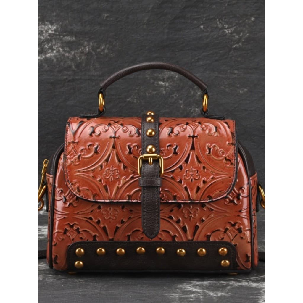 Novo Retro couro genuíno bolsa feminina em relevo primeira camada de couro ombro saco do mensageiro Casual pequeno quadr