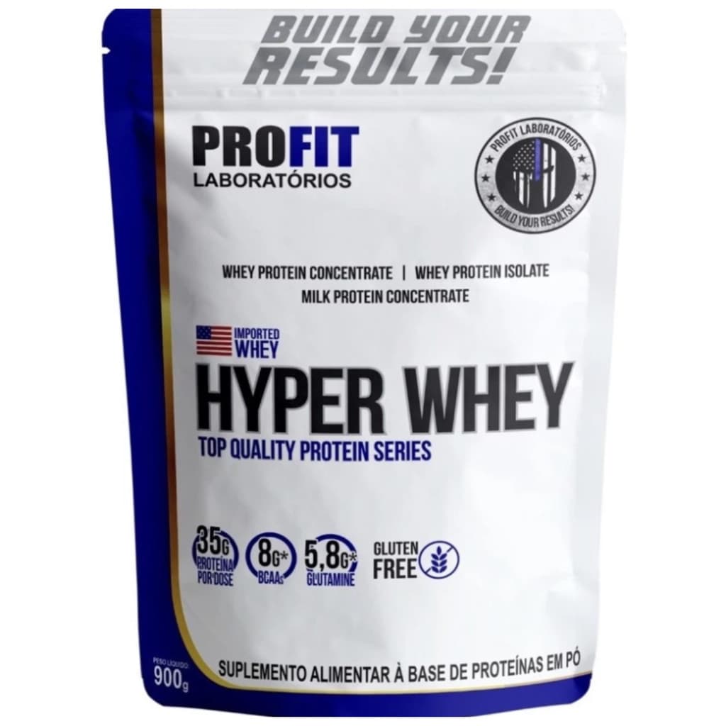 Hyper Whey Protein Isolado e Concentrado 900g isolate - Profit