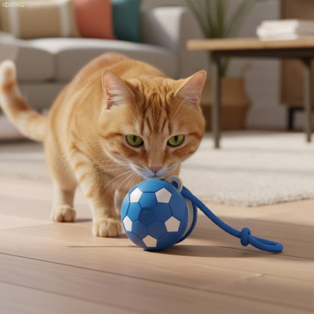 Brinquedo De Bola Quicando Para Gatos , Resistente À Mastigação Com Corda , Evitar Obstáculos Inteligentes Animais De Es