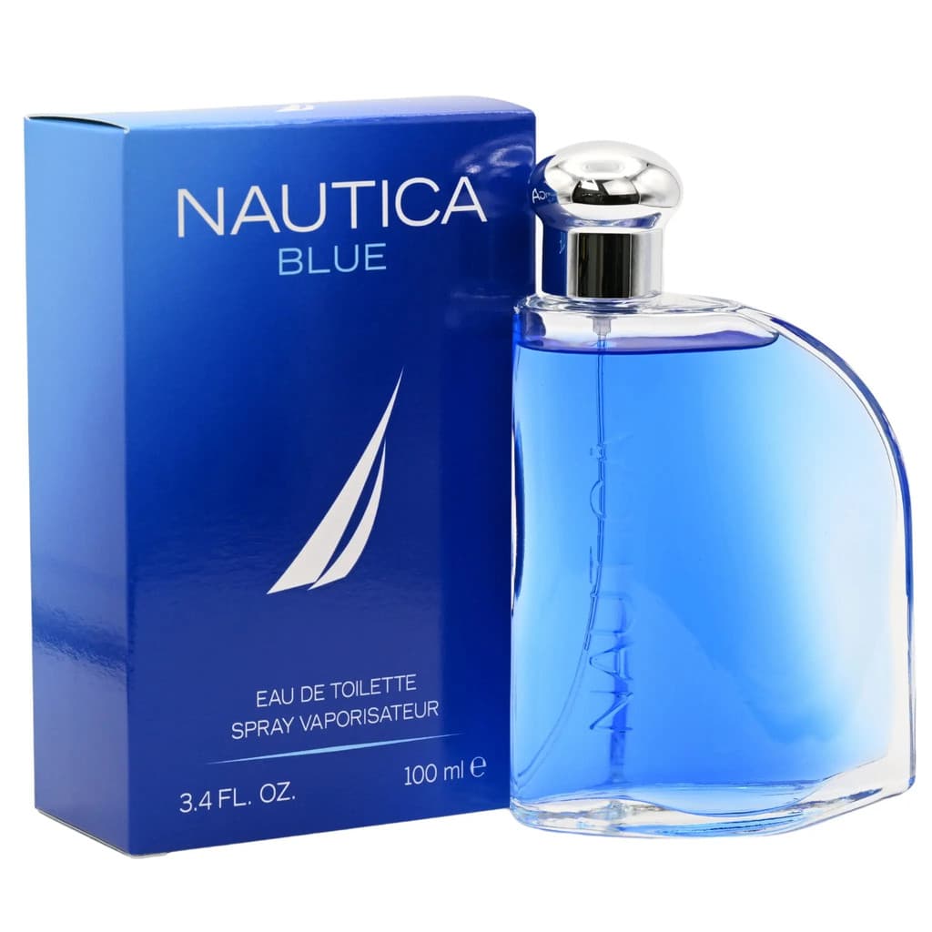 Nautica Blue 3.4 oz EDT Colônia para Homens, Fragrância Aromática Cítrica-Floral Amadeirada com Lírio d'Água, Sensação d