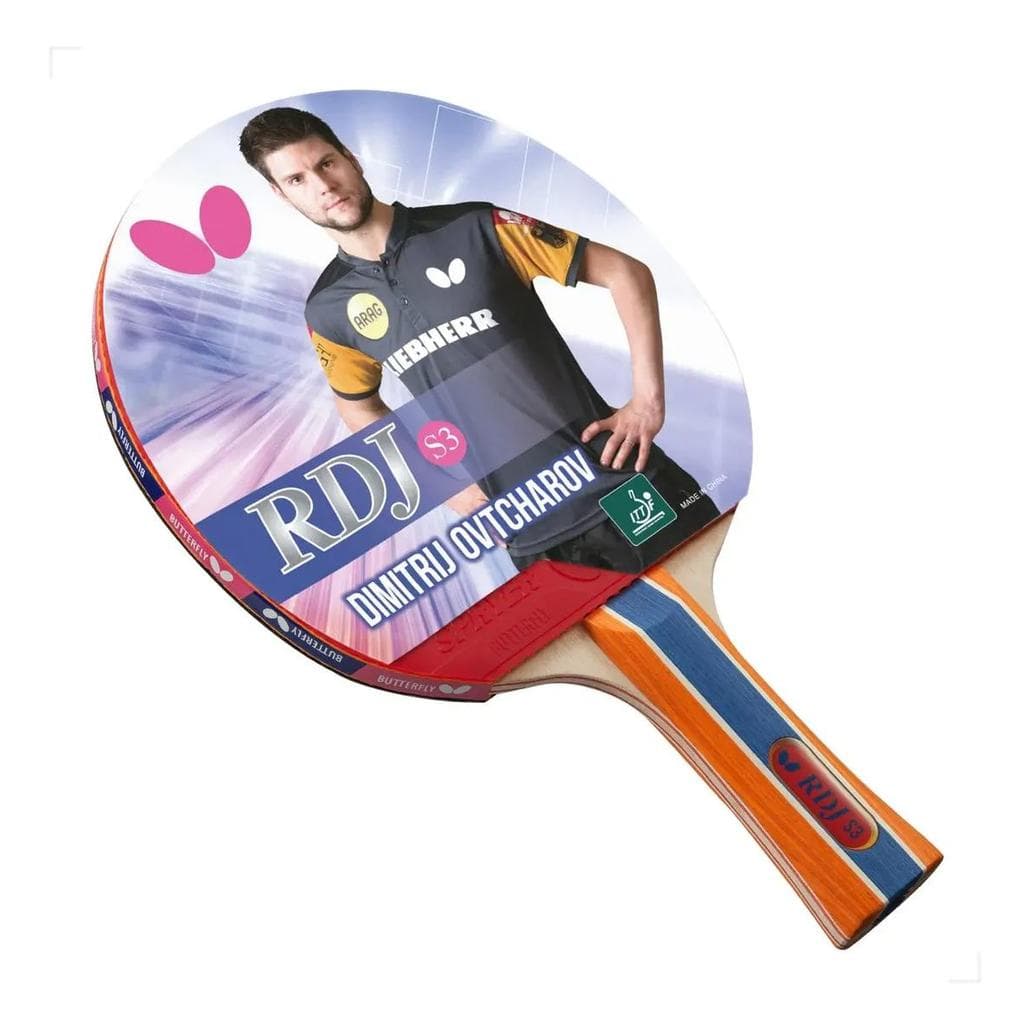 Raquete Butterfly Clássica Ping Pong Profissional RDJ S3 FL Tênis Mesa Aprovado ITTF Competição