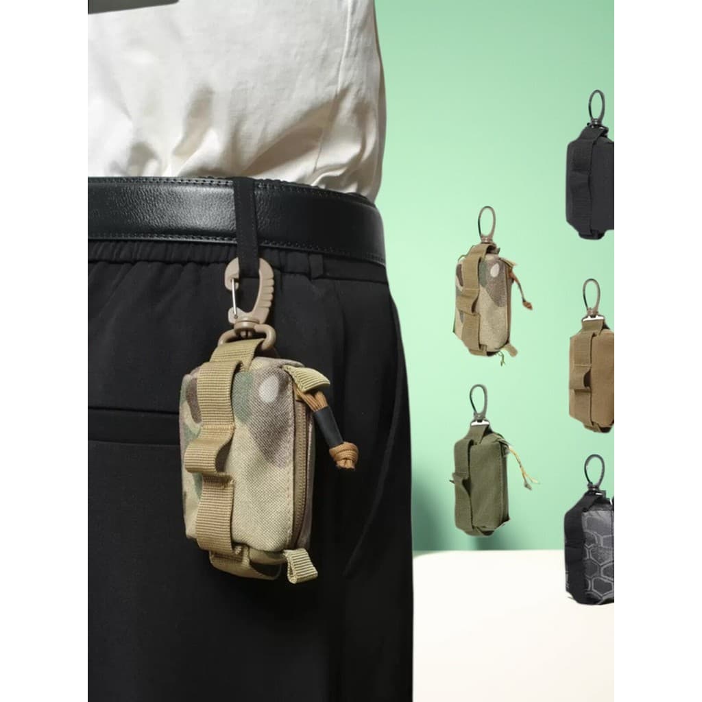 Ao ar livre portátil camuflagem tático EDC kit de ferramentas ao ar livre Anti-perdido mudança chave titular do cartão s