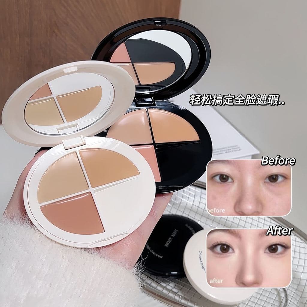 SWEET MINT Tricolor Magic Concealer Cover Manchas faciais Marcas de Acne Olheiras Rasgo Groove Maquiagem barata