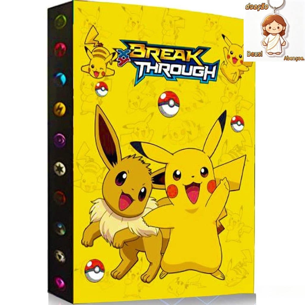 Fichário Album comporta até 240 cartas do pokemon