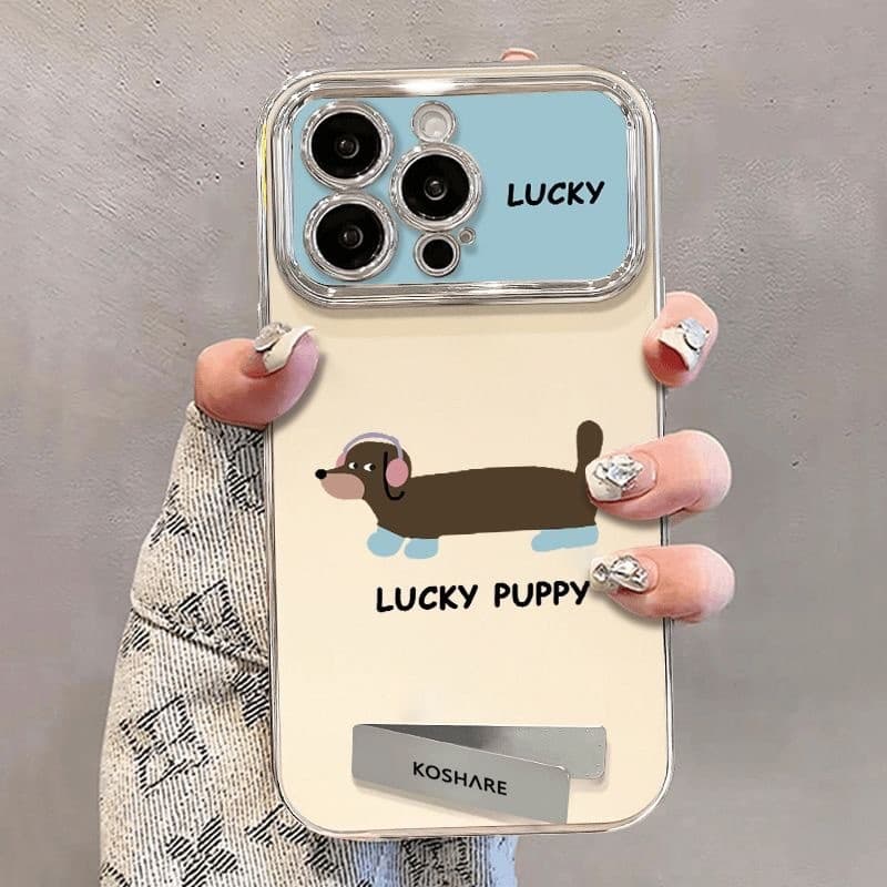Fone de ouvido Dachshund adequado para iPhone Phone Case 16promax Novo estilo 15promax Cartoon 14plus Chapeamento