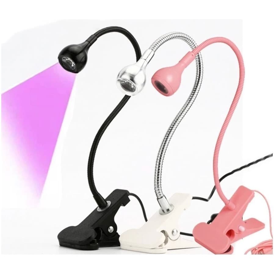 Mini Lâmpada Led USB De Mesa Com Clipe Flexível UV Para Unhas