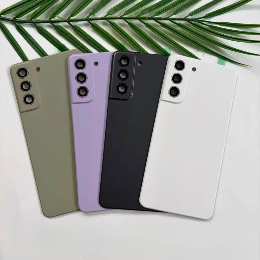 Capa Traseira Para Samsung Galaxy S21 FE 5G G990 Tampa Da Bateria Porta Habitação Caso Com Lente Câmera Peças De Reparo