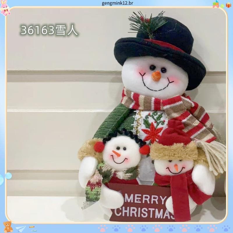Natal Em Pé Boneco De Neve Bonecas Portátil Santa Boneca Macio E Confortável Estatueta Ornamento