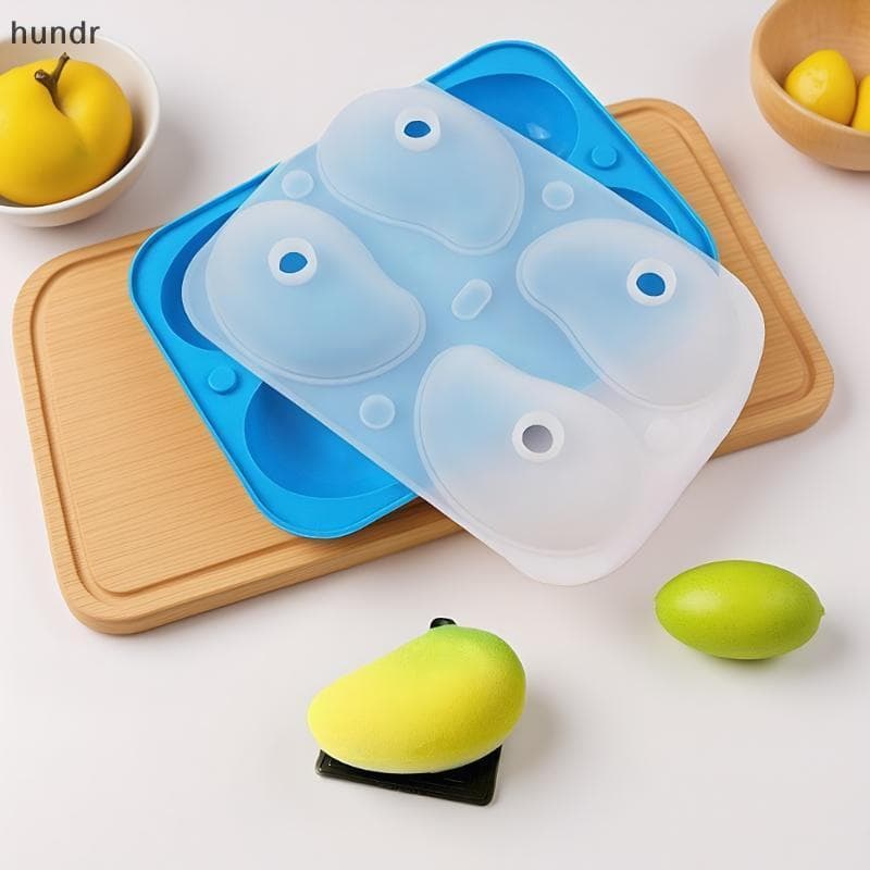 [hundr] Molde De Chocolate De Manga 3D Mousse De Silicone De 4 Cavidades Liberação Fácil Para Pudim Cozimento DIY