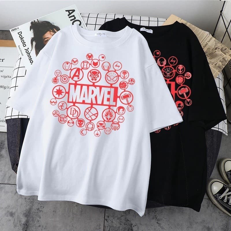 Camiseta Básica Premium 100% Algodão Marvel Heróis Avengers Moda Vingadores 30.1 Lançamento 2025