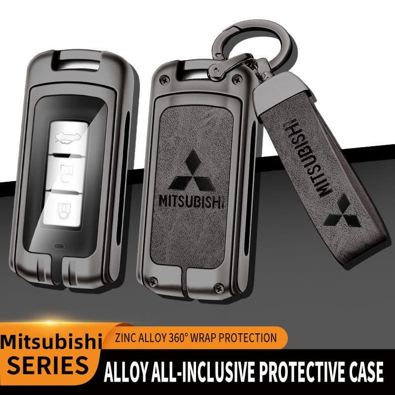 Capa de Chave Remota em Liga de Zinco para Mitsubishi L200 ASX Outlander Eclipse Cross Pajero Sport Lancer chaveiro F0OR