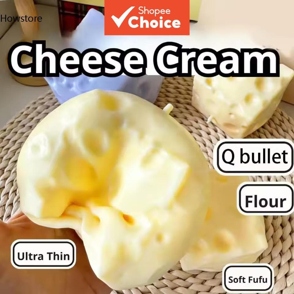 Brinquedo Macio Da Inquietação Do Cubo Queijo , Inverno Lento Sensorial Alívio Estresse Recuperação