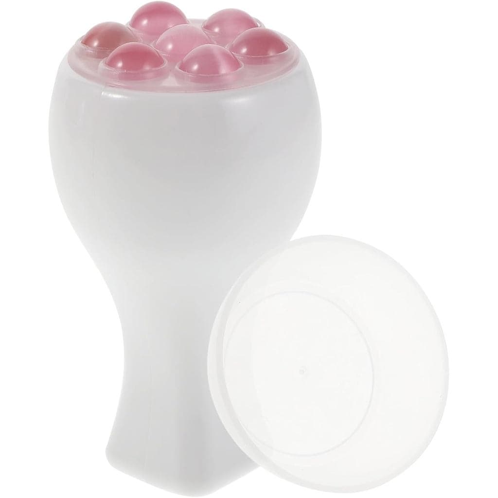 Rolo de Massagem de Quartzo Rosa, Ferramenta de Massagem Facial para Rosto, Pescoço e Corpo com Função GuaSha para Tonif