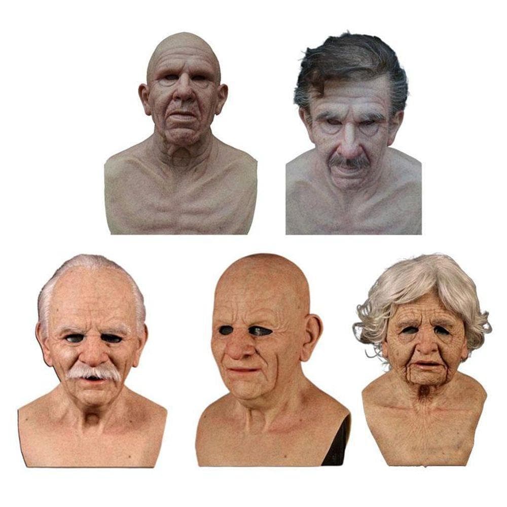 Halloween Decoração Látex Não Tóxico Fantasia Realista Festa De Carnaval Máscara De Olhos De Velho