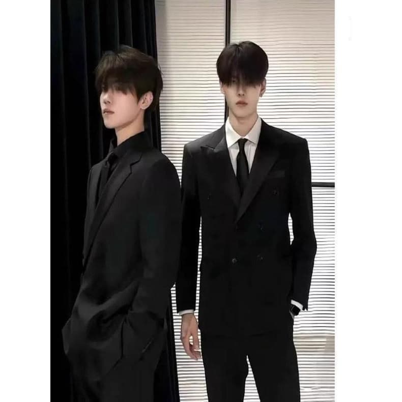 Versão coreana masculino High-End terno Formal terno duplo Breasted vestido terno juventude adulto presente dk uniforme