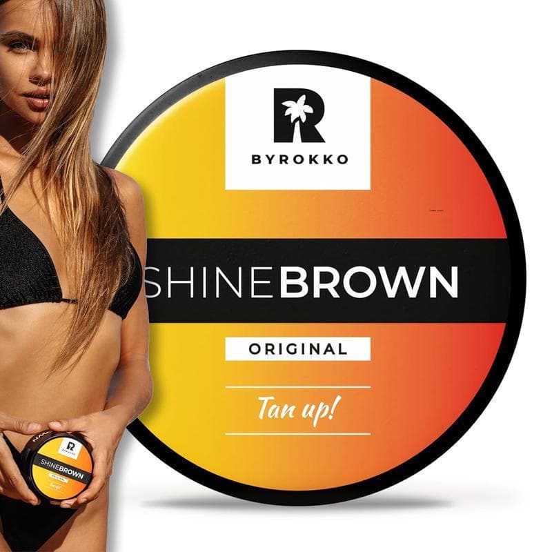 Creme Bronzeador BYROKKO Shine Brown 210ml, Bronzeamento Rápido e Intenso para Solário e Uso Externo com Óleos Naturais