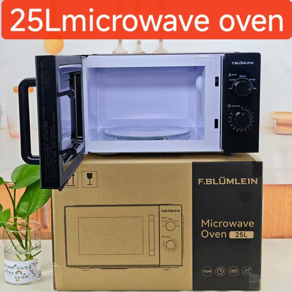 Forno de micro-ondas multifuncional doméstico, 20L/25L, tipo plataforma giratória, botão mecânico, exportação de comérci