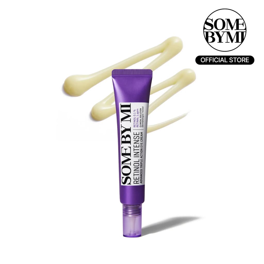 Retinol Intense Triple Action Eye Cream 1.01oz - Coreano - Suave - Antienvelhecimento - Creme para Olhos para Melhoria d