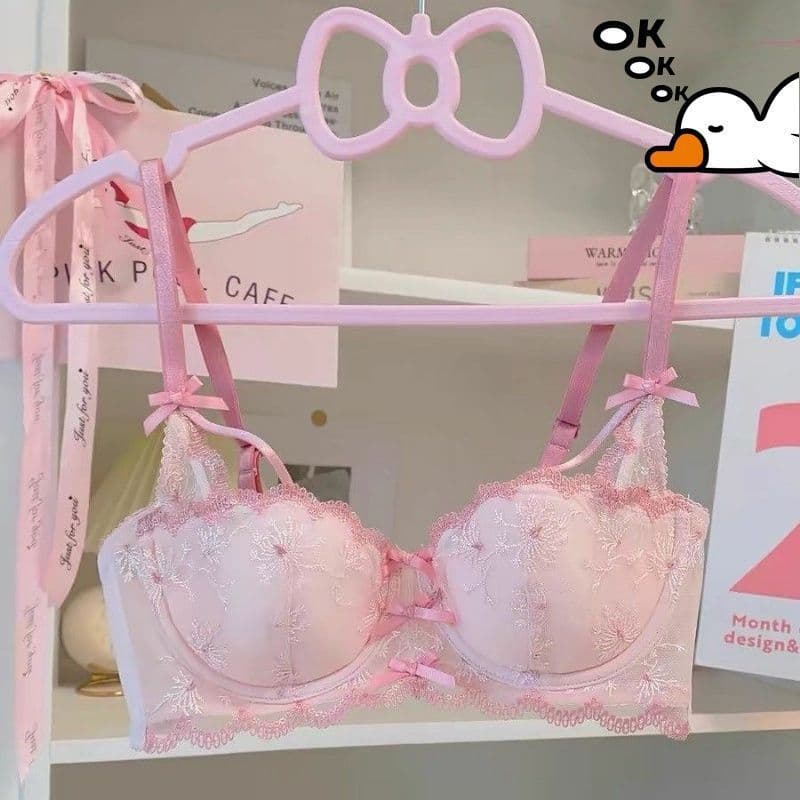 Estilo japonês estudante roupa interior feminina seios pequenos reunindo Push-Up seios sutiã superior feminino renda sem