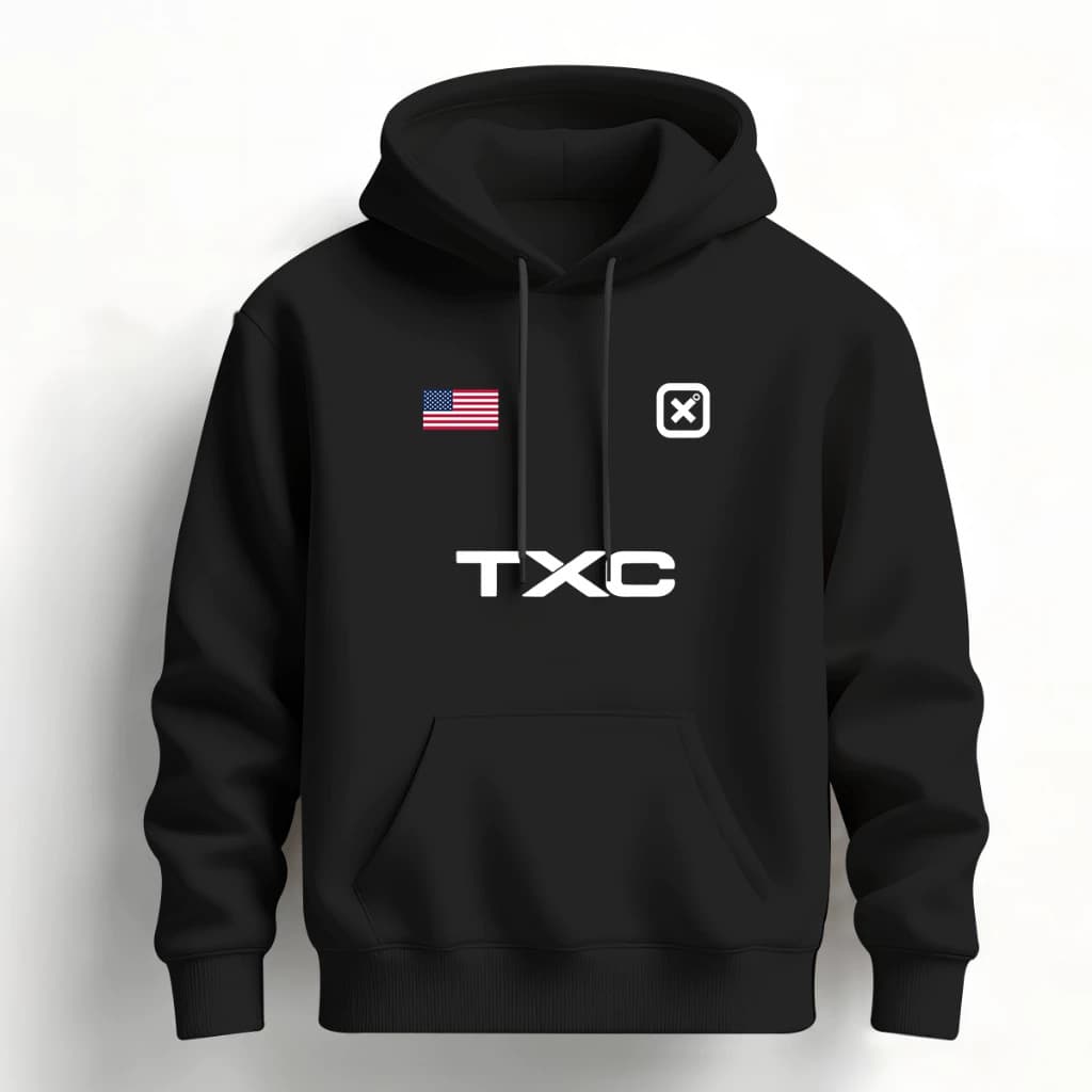 Blusa Moletom TXC Com Capuz E Bolso Canguru Casaco Unissex Algodão Moda Country Sertanejo