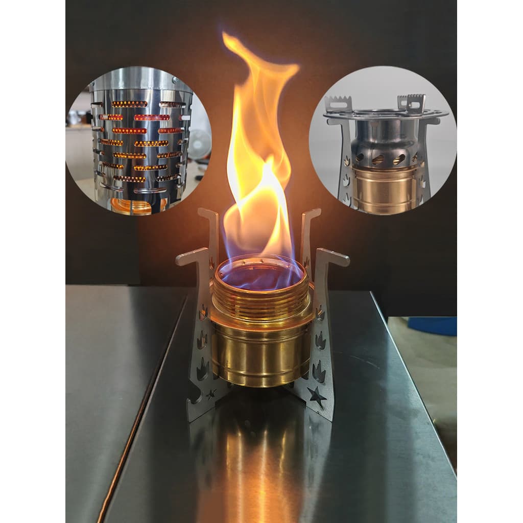 Super fogo redemoinho latão fogão a álcool aquecimento latão acampamento BC Ultra-leve suporte portátil redemoinho inter