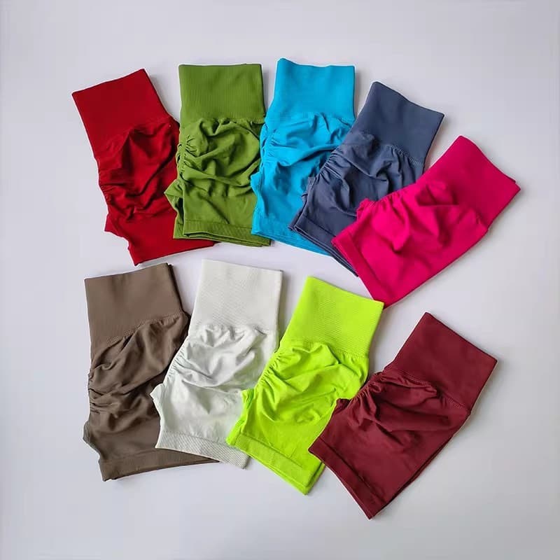 Shorts de Yoga Femininos de Cintura Alta para o Verão, Respiráveis, para Fitness, Levantamento de Glúteos, Esportes, Cor