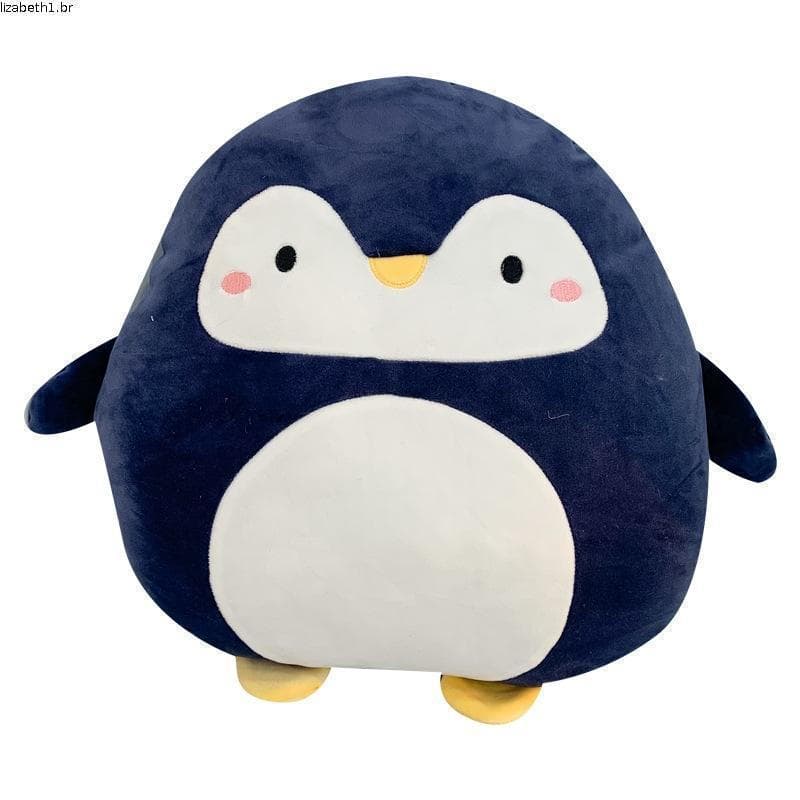 40cm Squishmallows Animal Dinossauro Panda Pinguim Brinquedo De Pelúcia Travesseiro Dormir Soft Down Algodão Listrado L