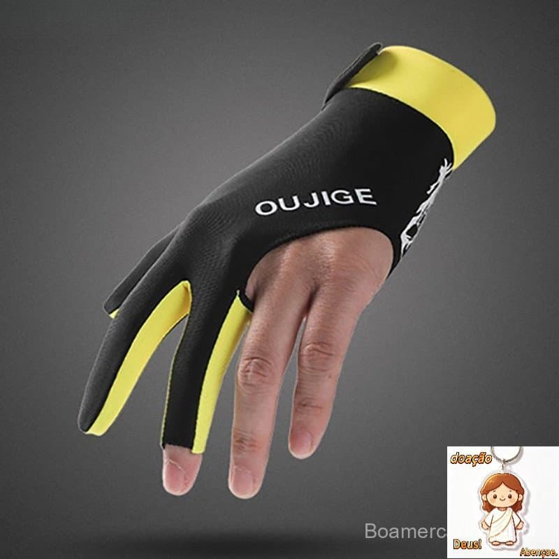 Billiards Glove Left Hand Three Finger Non Slip Billiard Training Gloves BR